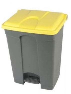 Šiukšliadėžė - konteineris su pedalu 70L, geltonas